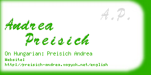 andrea preisich business card